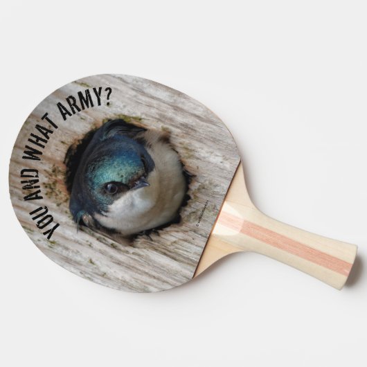 Raquette De Ping Pong Oiseau-chanteur avale en arbre massif (Côté)