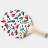 Raquette De Ping Pong oiseau coloré mignon de perroquet (Côté)