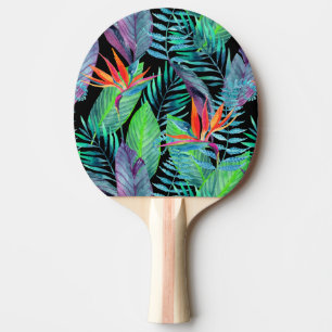 Raquette De Ping Pong Oiseau d'aquarelle du paradis