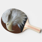 Raquette De Ping Pong Oiseau d'Eagle d'Américain et palette de drapeau (Côté)