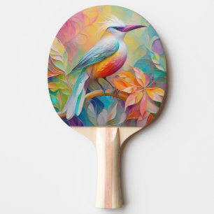 Raquette De Ping Pong Oiseau Fantastique à Sein Rose et Bec Rose