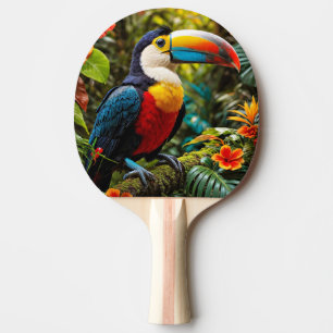 Raquette De Ping Pong Oiseau Toucan coloré