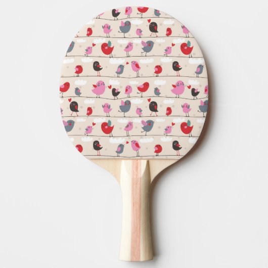 Raquette De Ping Pong Oiseaux dans l'amour (Devant)