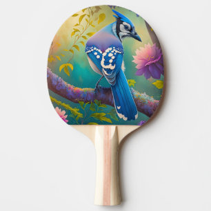 Raquette De Ping Pong Oiseaux Fantastiques Geai Bleu