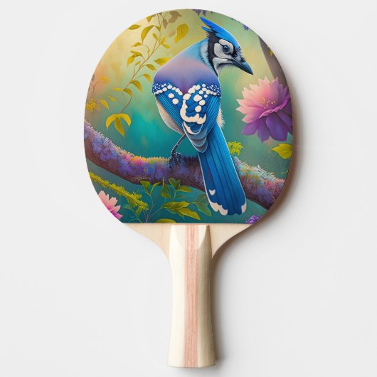Raquette De Ping Pong Oiseaux Fantastiques Geai Bleu (Devant)
