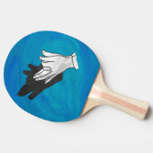 Raquette De Ping Pong Ombre de loup sur bleu (Côté)