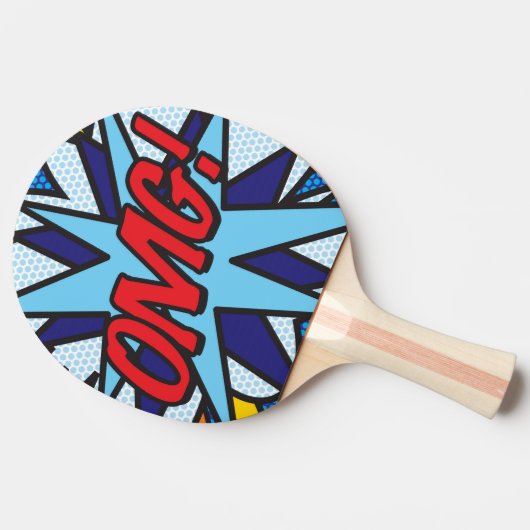 Raquette De Ping Pong OMG Funny Cool Modern Comic Book (Côté)