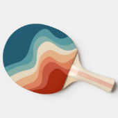 Raquette De Ping Pong Ondes de style rétro (Côté)