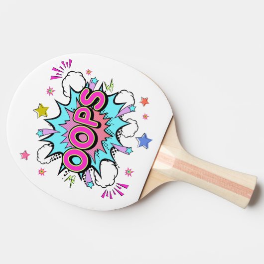 Raquette De Ping Pong Oops Pop Art Explosion (Côté)