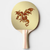 Raquette De Ping Pong Or Dragon Flamboyant (Dos)