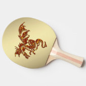 Raquette De Ping Pong Or Dragon Flamboyant (Côté)