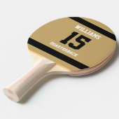 Raquette De Ping Pong Or plaqué et noir (Devant Angle)