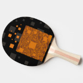 Raquette De Ping Pong Orange alerte float abstrait Halloween boîte noire (Côté)