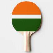Raquette De Ping Pong Orange Blanc Vert Plat Couleur Bloc Design (Dos)