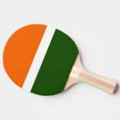 Raquette De Ping Pong Orange Blanc Vert Plat Couleur Bloc Design (Côté)