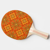 Raquette De Ping Pong Orange Boho Abstrait Motif décoratif (Côté)