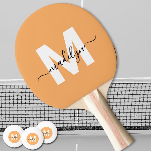 Raquette De Ping Pong Orange Monogram