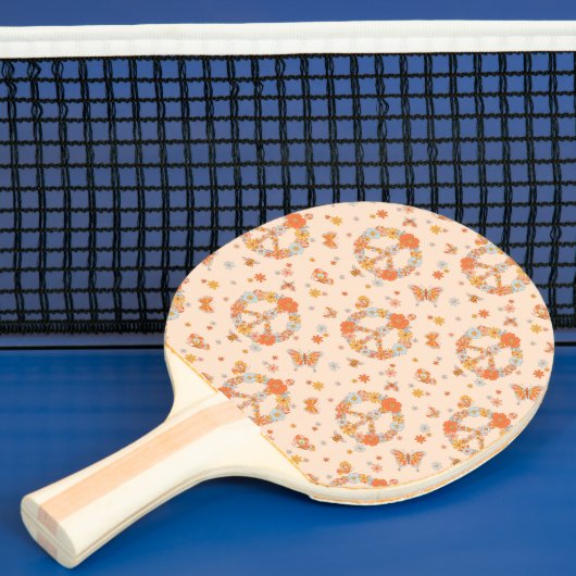 Raquette De Ping Pong Orange Peace Floral (Insitu)