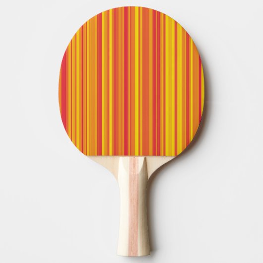 Raquette De Ping Pong Orange rouge jaune rayures (Devant)