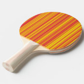 Raquette De Ping Pong Orange rouge jaune rayures (Devant Angle)