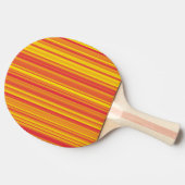 Raquette De Ping Pong Orange rouge jaune rayures (Côté)