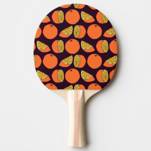 Raquette De Ping Pong Oranges sans couture motif, texture vintage.