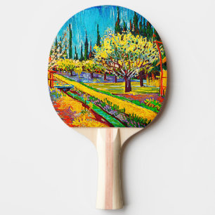 Raquette De Ping Pong Orchard Bordé par Cyprès Vincent Van Gogh
