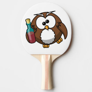 RAQUETTE DE PING PONG "OÙ EST LA FÊTE ?" DRUNK OWL