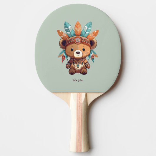Raquette De Ping Pong Ours amérindien (Devant)