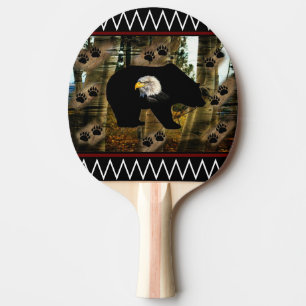 Raquette De Ping Pong Ours Noir Ourson Ourson Ourson Ours Empreintes de