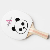 Raquette De Ping Pong Ours Panda Mignon Monogramme Personnalisé (Côté)