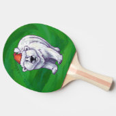 Raquette De Ping Pong Ours polaire Noël sur vert (Côté)
