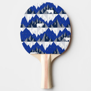 Raquette De Ping Pong Ours polaire sur Iceberg Motif sans couture.