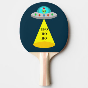 Raquette De Ping Pong OVNI de Noël Ho Ho Alien soucoupe volante