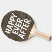 Raquette De Ping Pong PADDLE CADEAU mariage, HEUREUX JAMAIS APRÈS PING P (Côté)