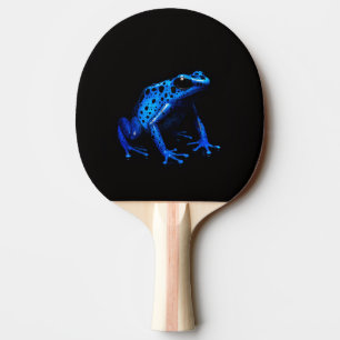 Raquette De Ping Pong Paddle de ping-pong 4 Luxe Noir, Grenouille Bleue