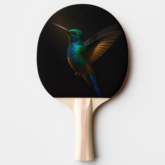 Raquette De Ping Pong Paddle de ping-pong Black 4 Luxe, Colibri volant (Dos)
