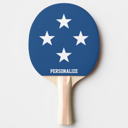 Raquette De Ping Pong Paddle de ping-pong design étoile patriotique (Devant)