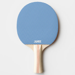 Raquette De Ping Pong Paddle de ping-pong en chevron bleu pour ping-pong