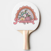 Raquette De Ping Pong Paddle de ping-pong féministe (Dos)