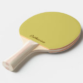 Raquette De Ping Pong Paddle de ping-pong jaune chaud doux (Devant Angle)