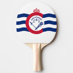 Raquette De Ping Pong Paddle de ping pong patriotique avec Drapeau de Ci