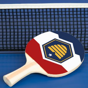 Raquette De Ping Pong Paddle de ping-pong patriotique avec drapeau de l'