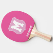 Raquette De Ping Pong Paddle de ping-pong rose monogramme pour ping-pong (Côté)