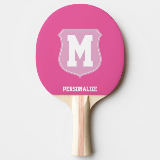 Raquette De Ping Pong Paddle de ping-pong rose monogramme pour ping-pong (Devant)