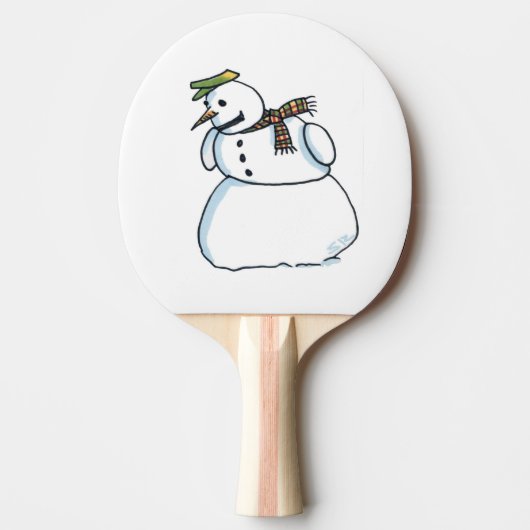 Raquette De Ping Pong Paddle de ping-pong Snowman (Devant)