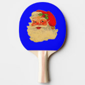 Raquette De Ping Pong Paddle - Père Noël - Bleu. (Dos)