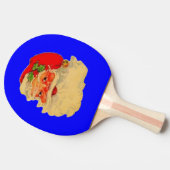 Raquette De Ping Pong Paddle - Père Noël - Bleu. (Côté)