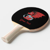 Raquette De Ping Pong Paddle Ping Ping Cartoon Rouge Dragon (Devant Angle)