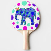 Raquette De Ping Pong Paddle Ping Ping Ping Eléphant Point Polka (Devant)